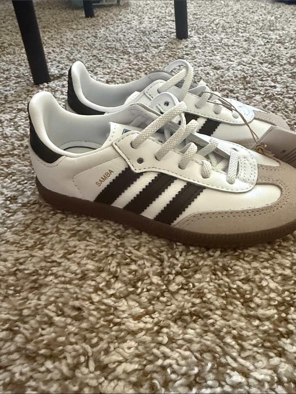 adidas Kids Samba Sneakers - White, Black, Gum